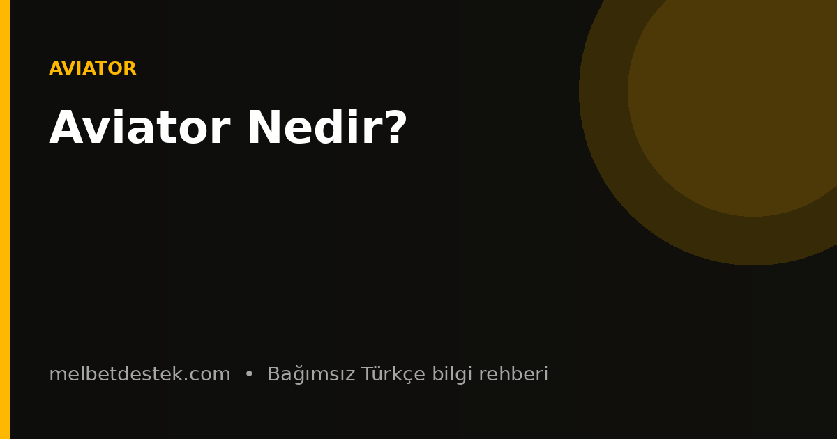 Aviator Nedir? için bilgilendirici görsel