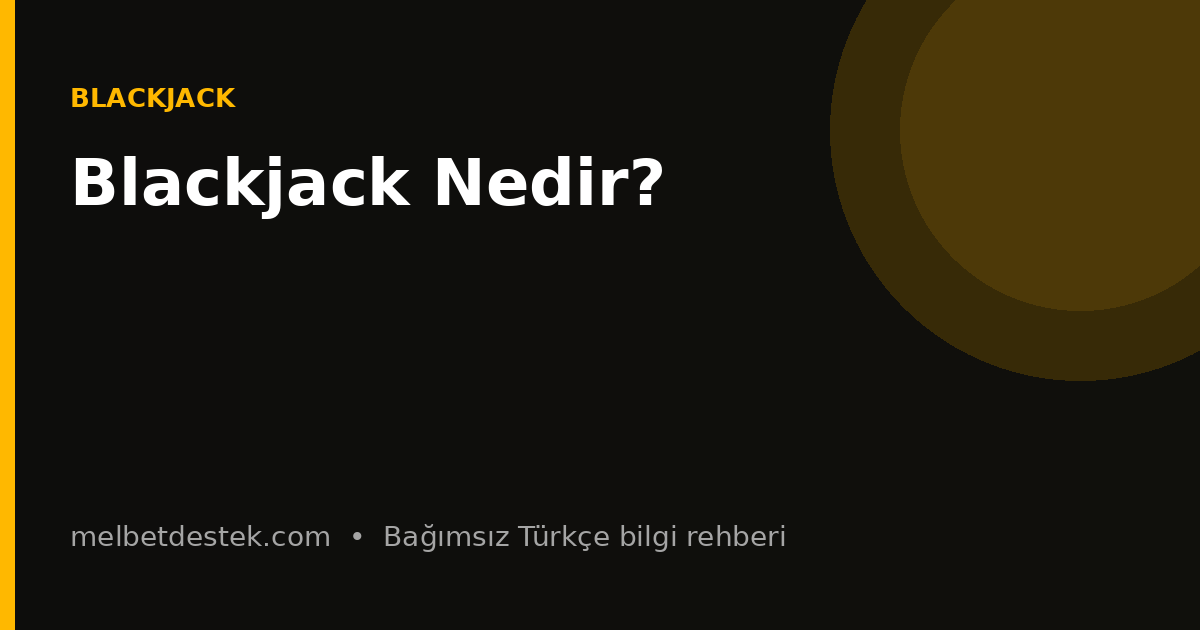 Blackjack Nedir? için bilgilendirici görsel